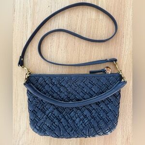 Clare V Petit Moyen chunky woven  leather Crossbody Bag